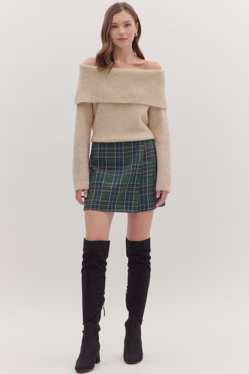 On Winter Break Skort - Green