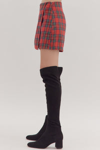 On Winter Break Skort - Red