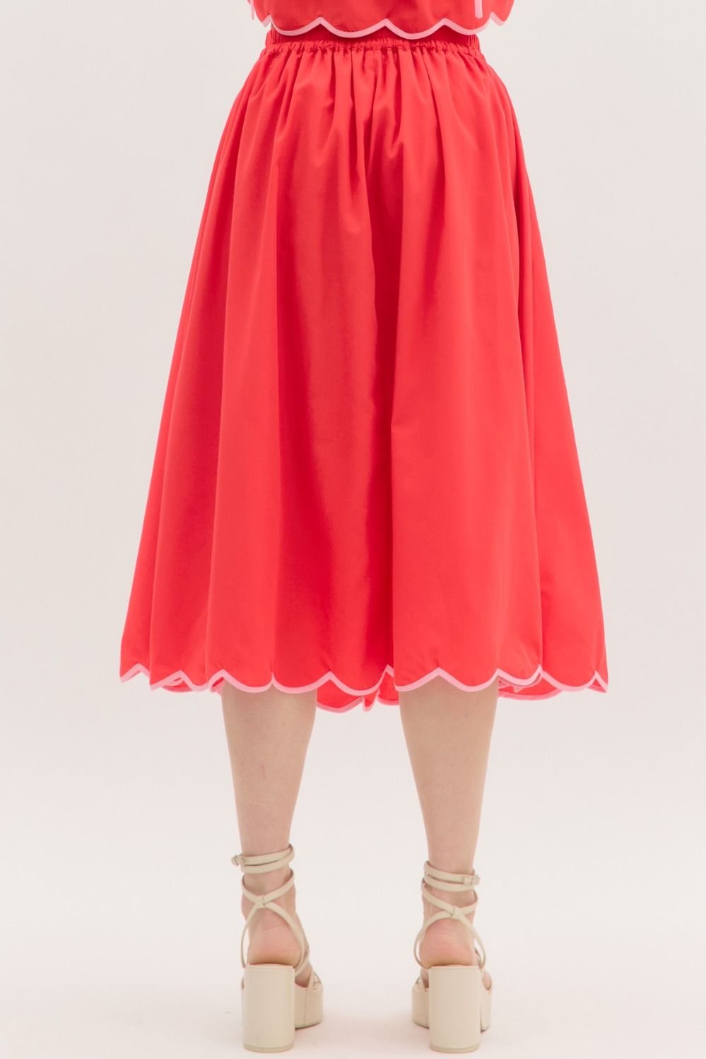 Along The Curve Skirt - Red
