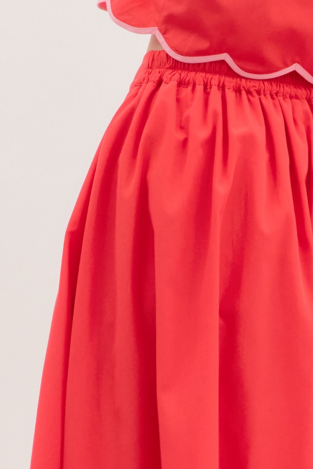 Along The Curve Skirt - Red