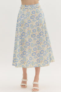 Dotted In Pearls Skirt - Blue