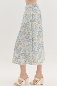 Dotted In Pearls Skirt - Blue