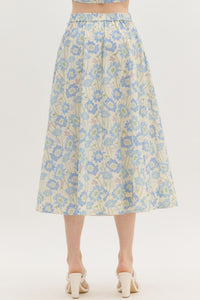 Dotted In Pearls Skirt - Blue