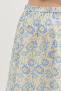 Dotted In Pearls Skirt - Blue