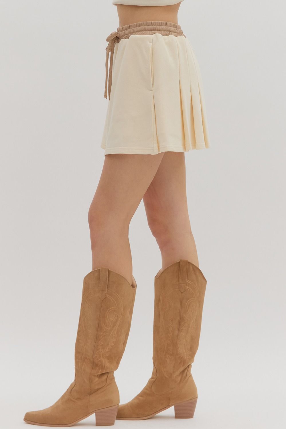 Right Time Right Place Skort - Ecru