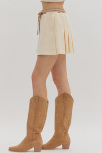 Right Time Right Place Skort - Ecru