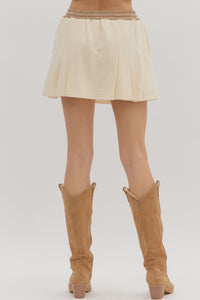 Right Time Right Place Skort - Ecru