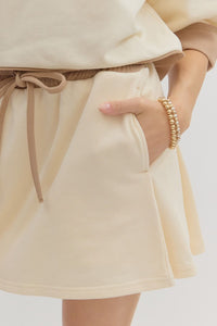 Right Time Right Place Skort - Ecru