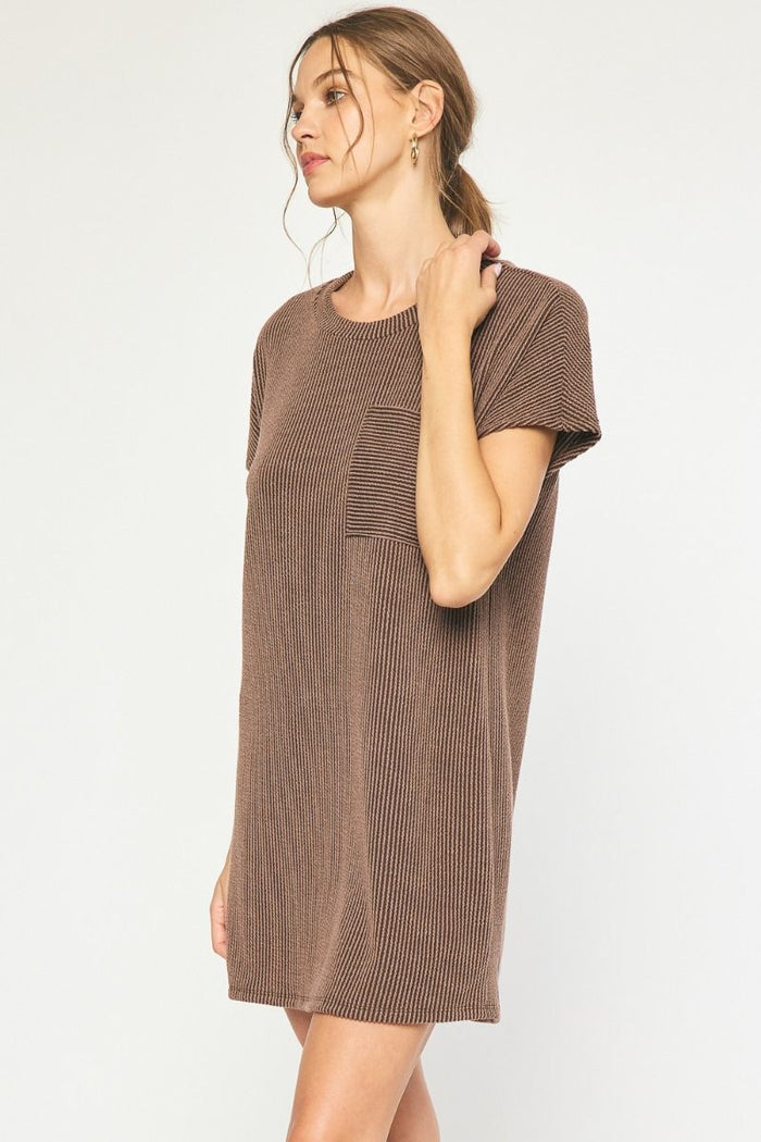 Tangible Form Dress - Brown