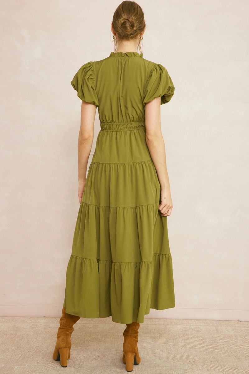Down That Road Dress - Olive