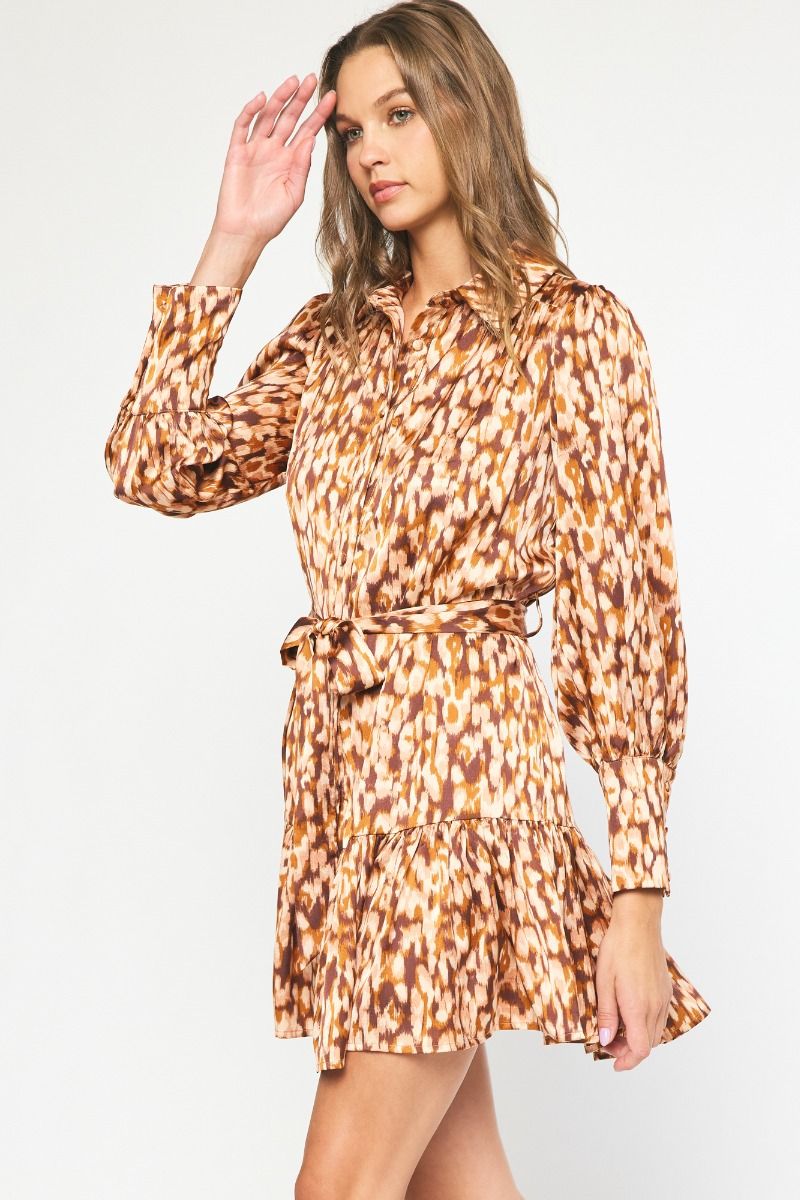 Catch My Eye Dress - Brown