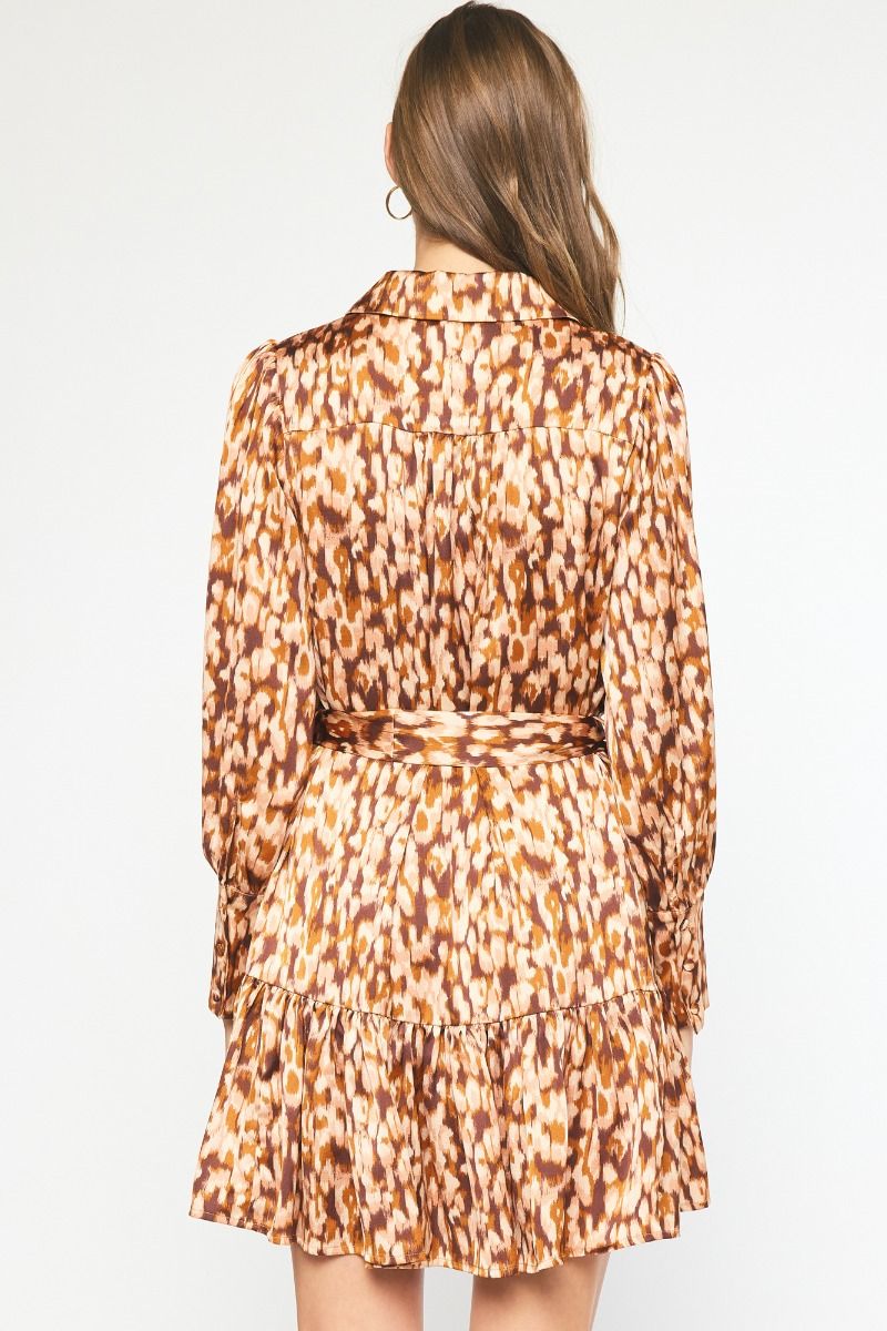 Catch My Eye Dress - Brown