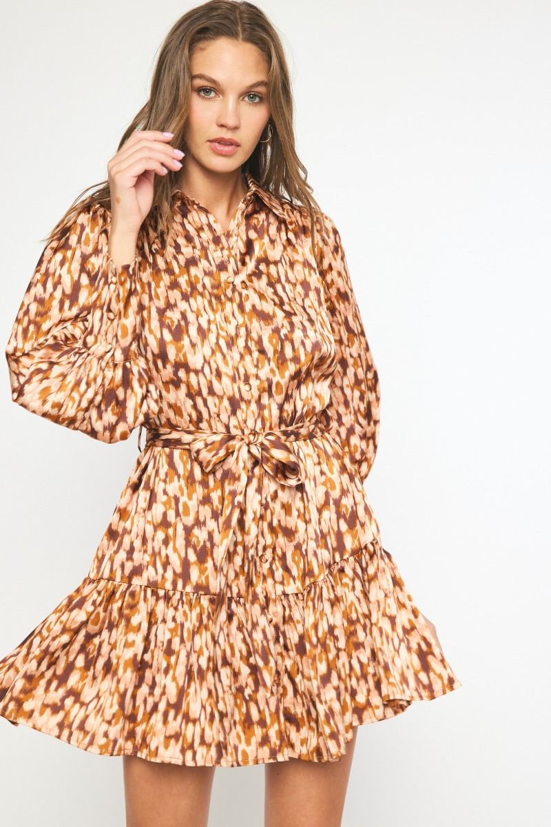 Catch My Eye Dress - Brown