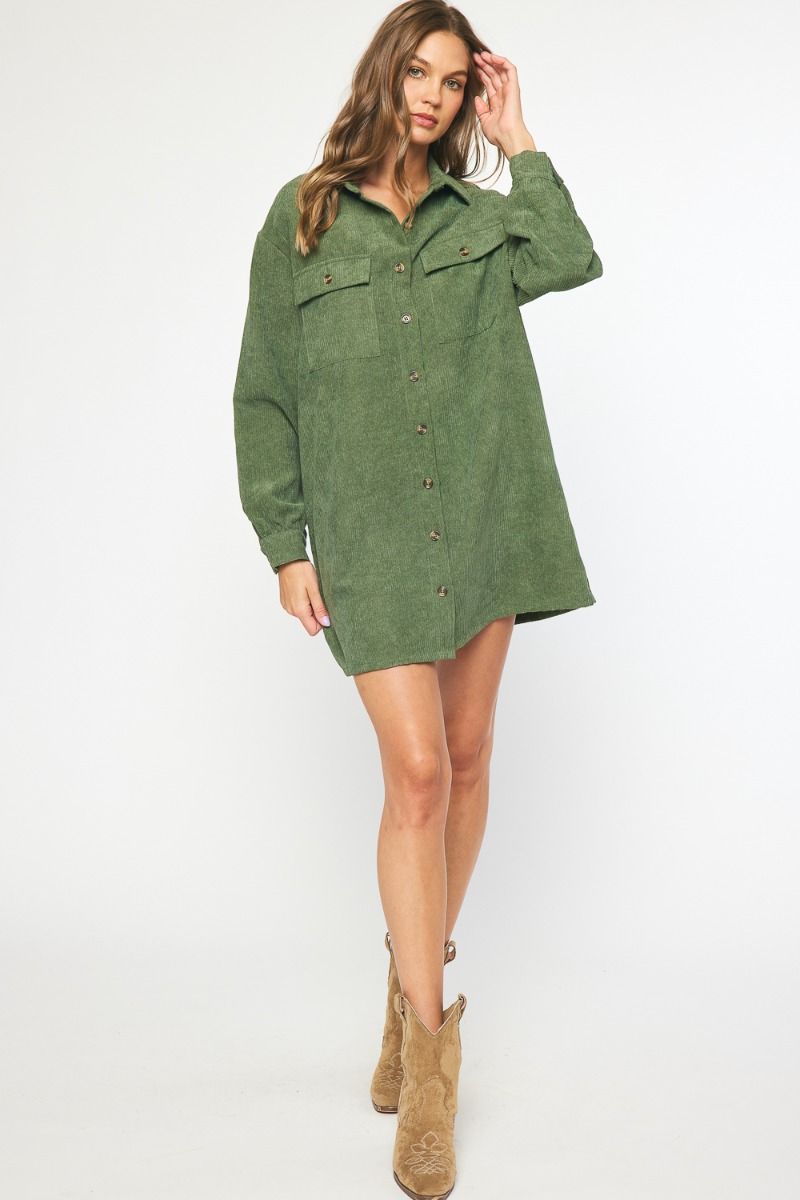 Harvest Winds Dress - Olive