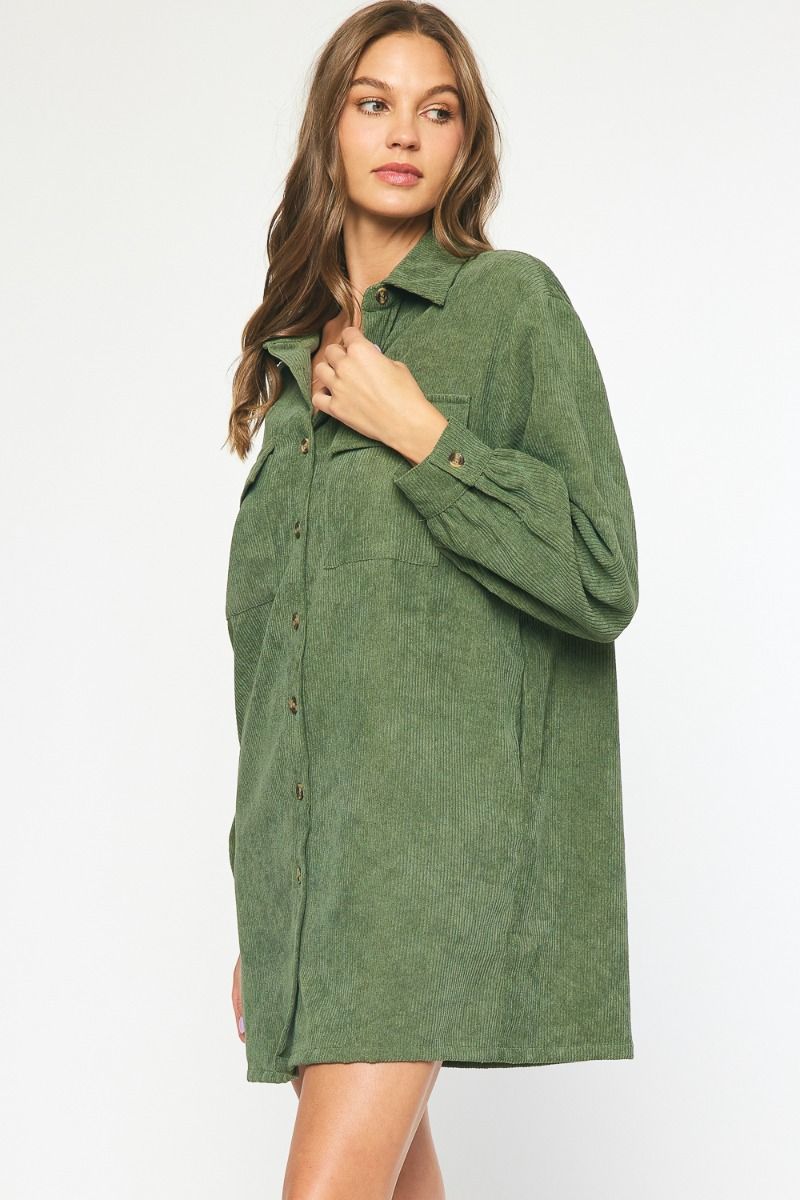 Harvest Winds Dress - Olive