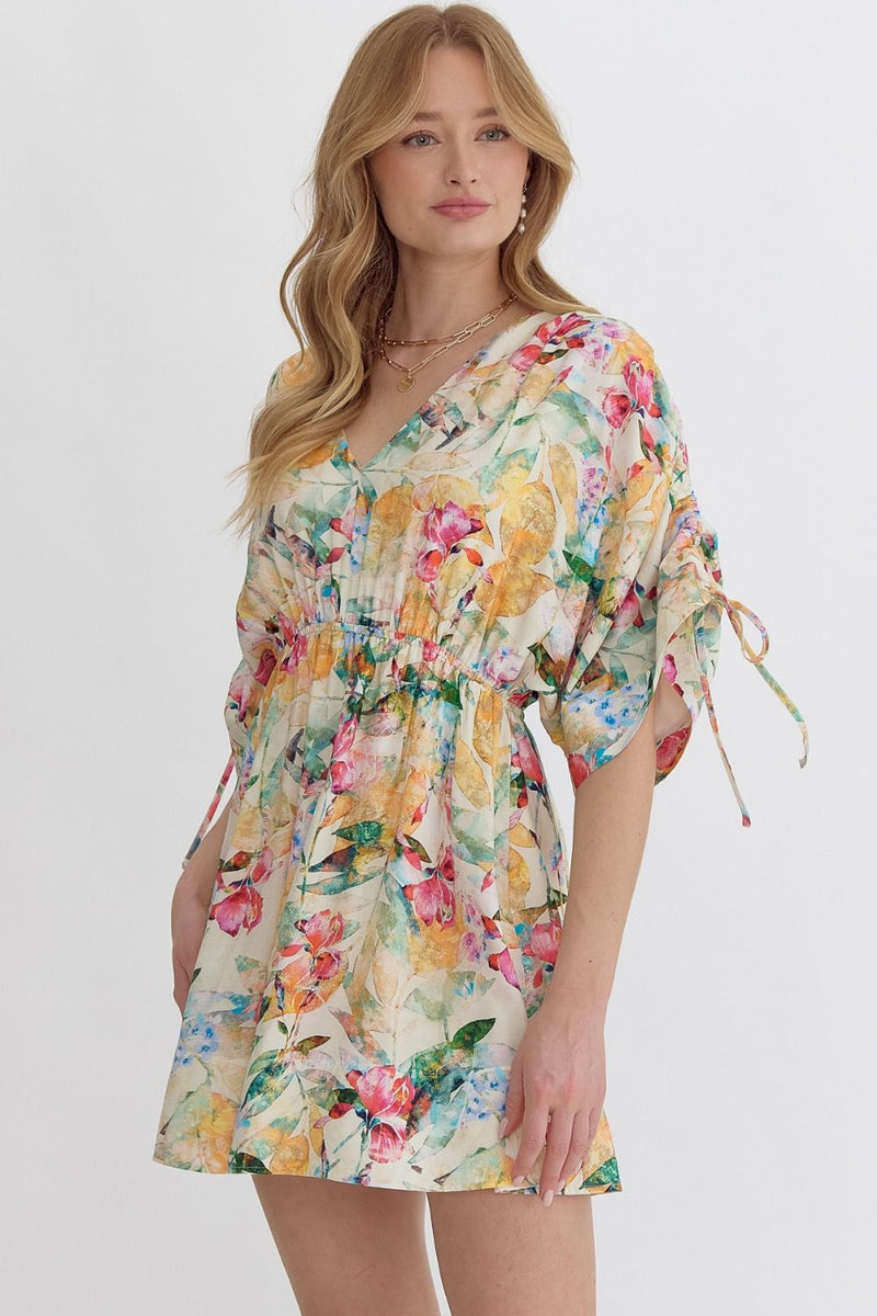 spring fling dress Maxi SELF 100 POLYESTER CONTRAST 97 POLYESTER 3 SPANDEX LINING 100 POLYESTER Spring Fling Dress - Multi