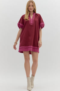 Band of Joy Dress - Burgundy