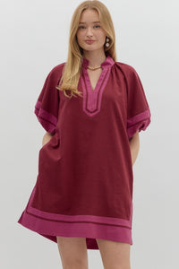Band of Joy Dress - Burgundy