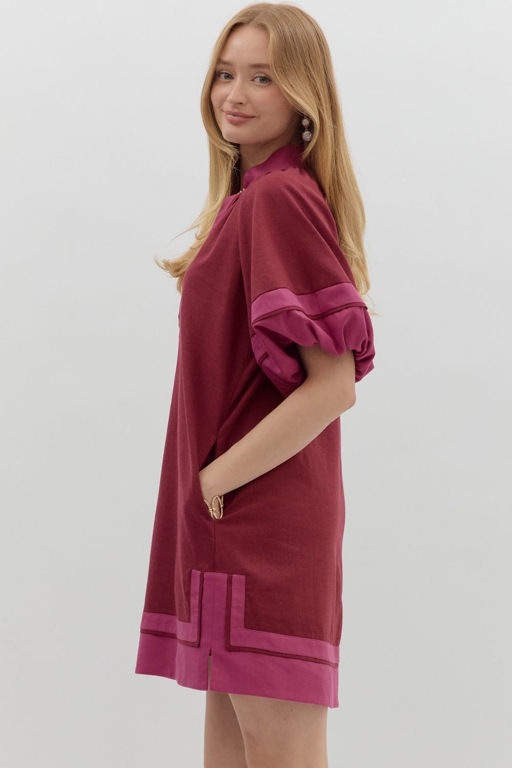 Band of Joy Dress - Burgundy