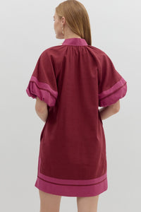 Band of Joy Dress - Burgundy