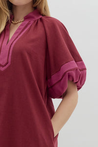 Band of Joy Dress - Burgundy