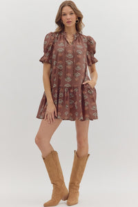 Fresh Beginnings Dress - Brown