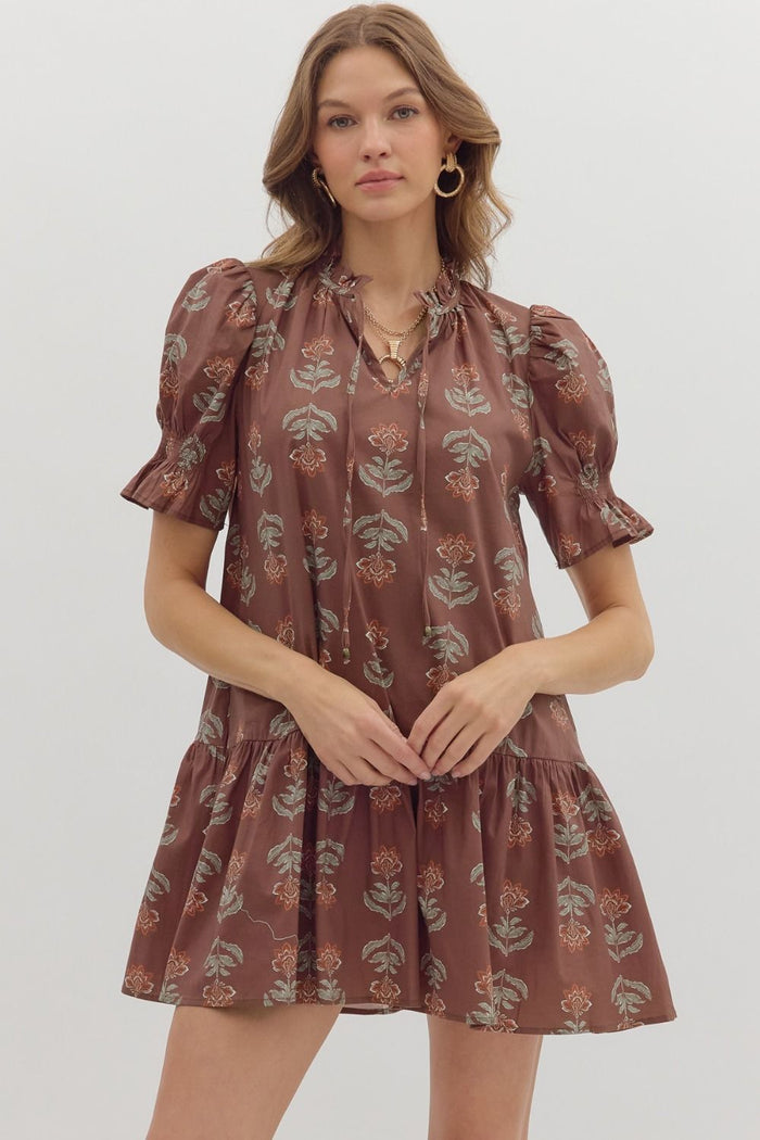 Fresh Beginnings Dress - Brown