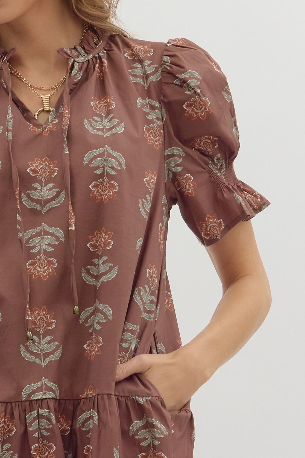 Fresh Beginnings Dress - Brown