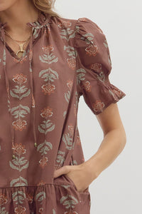 Fresh Beginnings Dress - Brown