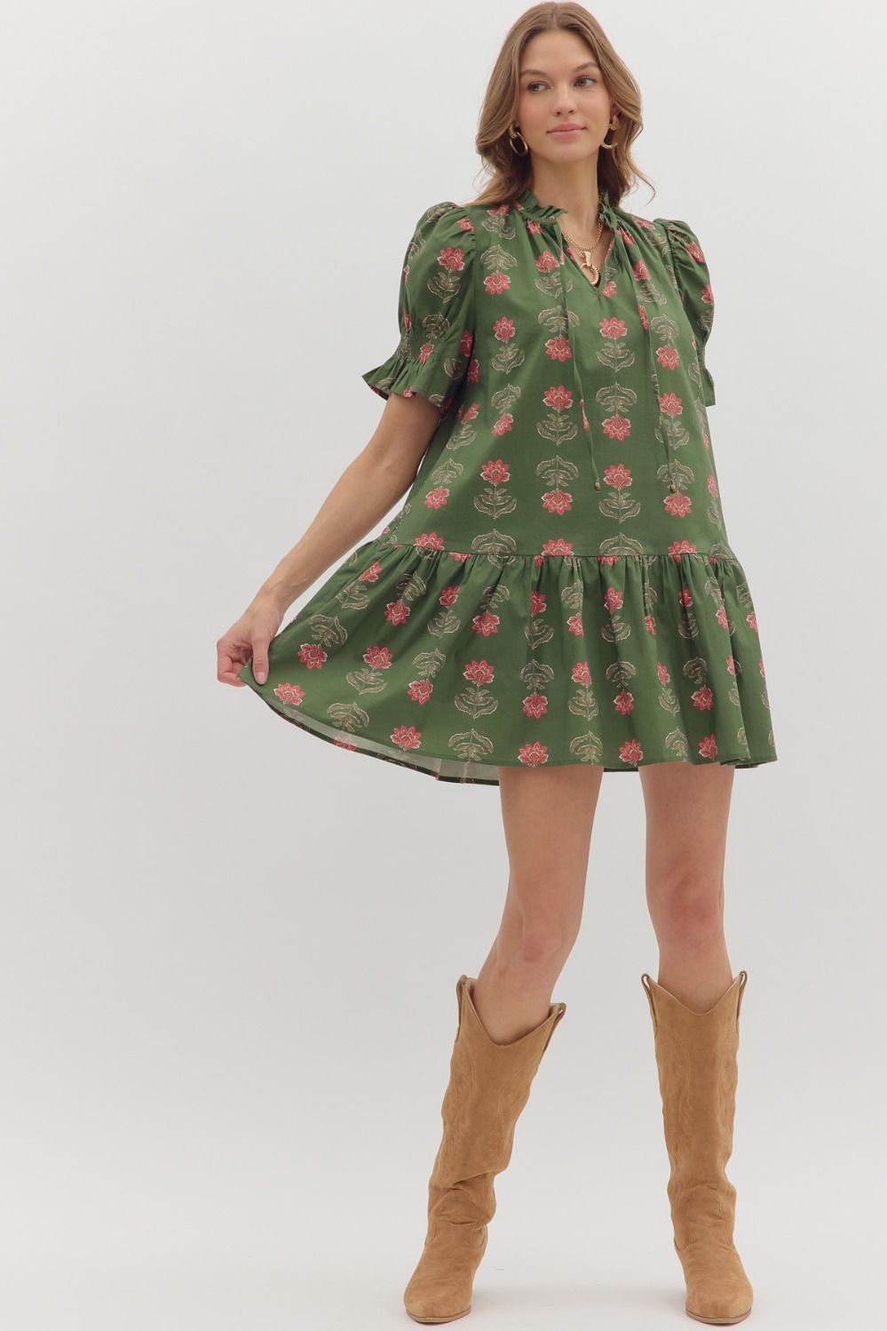 Fresh Beginnings Dress - Olive