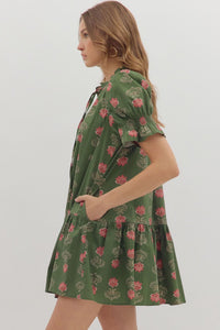 Fresh Beginnings Dress - Olive