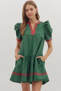 Mistletoe Kisses Dress - Green