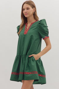 Mistletoe Kisses Dress - Green