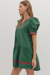 Mistletoe Kisses Dress - Green