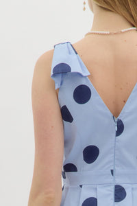 Dotty Darling Dress - Blue
