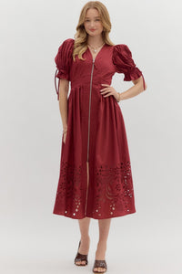 Candlelit Ambiance Dress - Garnet