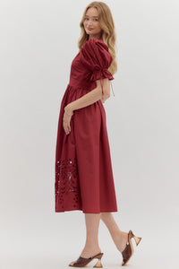 Candlelit Ambiance Dress - Garnet