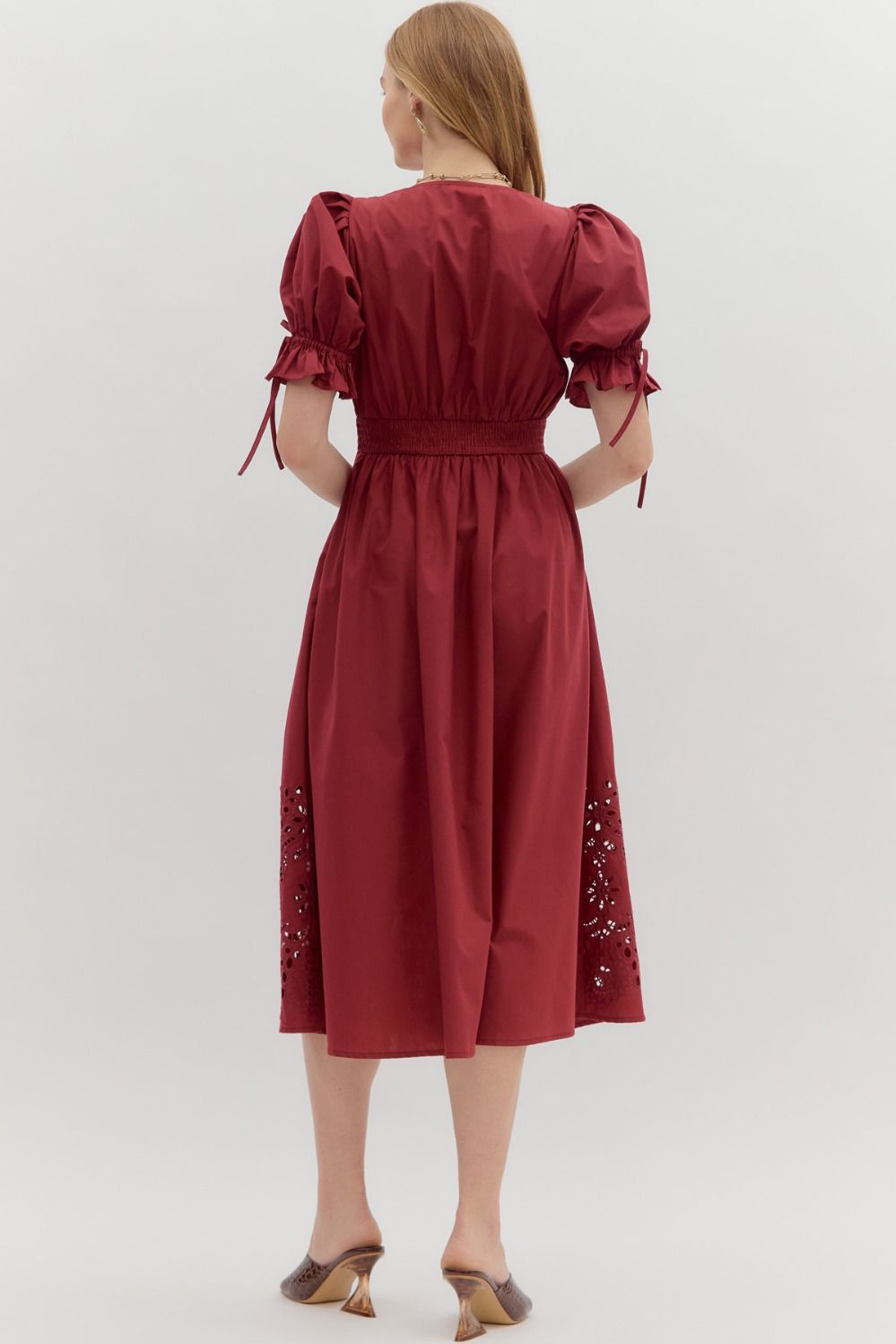 Candlelit Ambiance Dress - Garnet