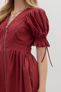 Candlelit Ambiance Dress - Garnet