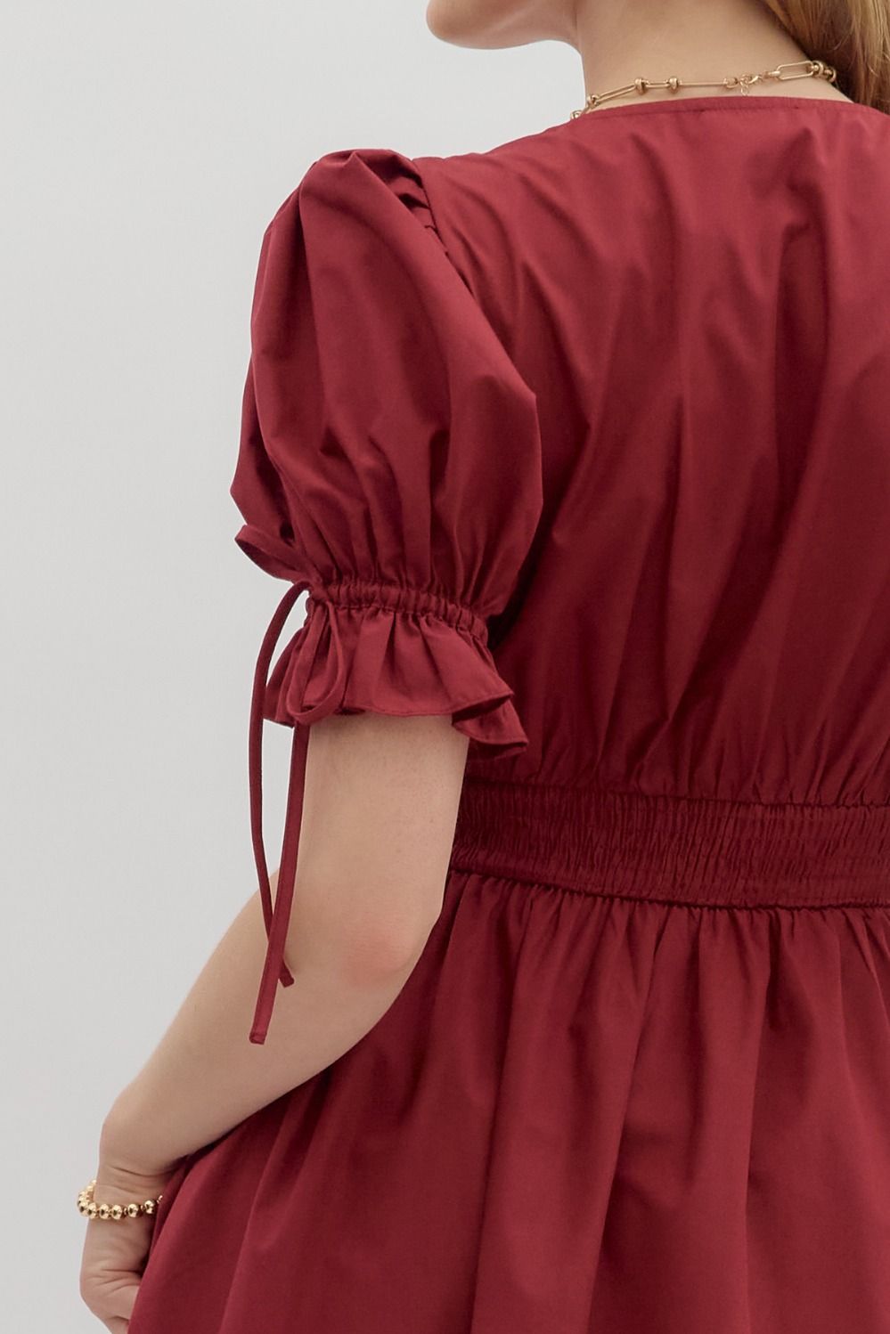 Candlelit Ambiance Dress - Garnet