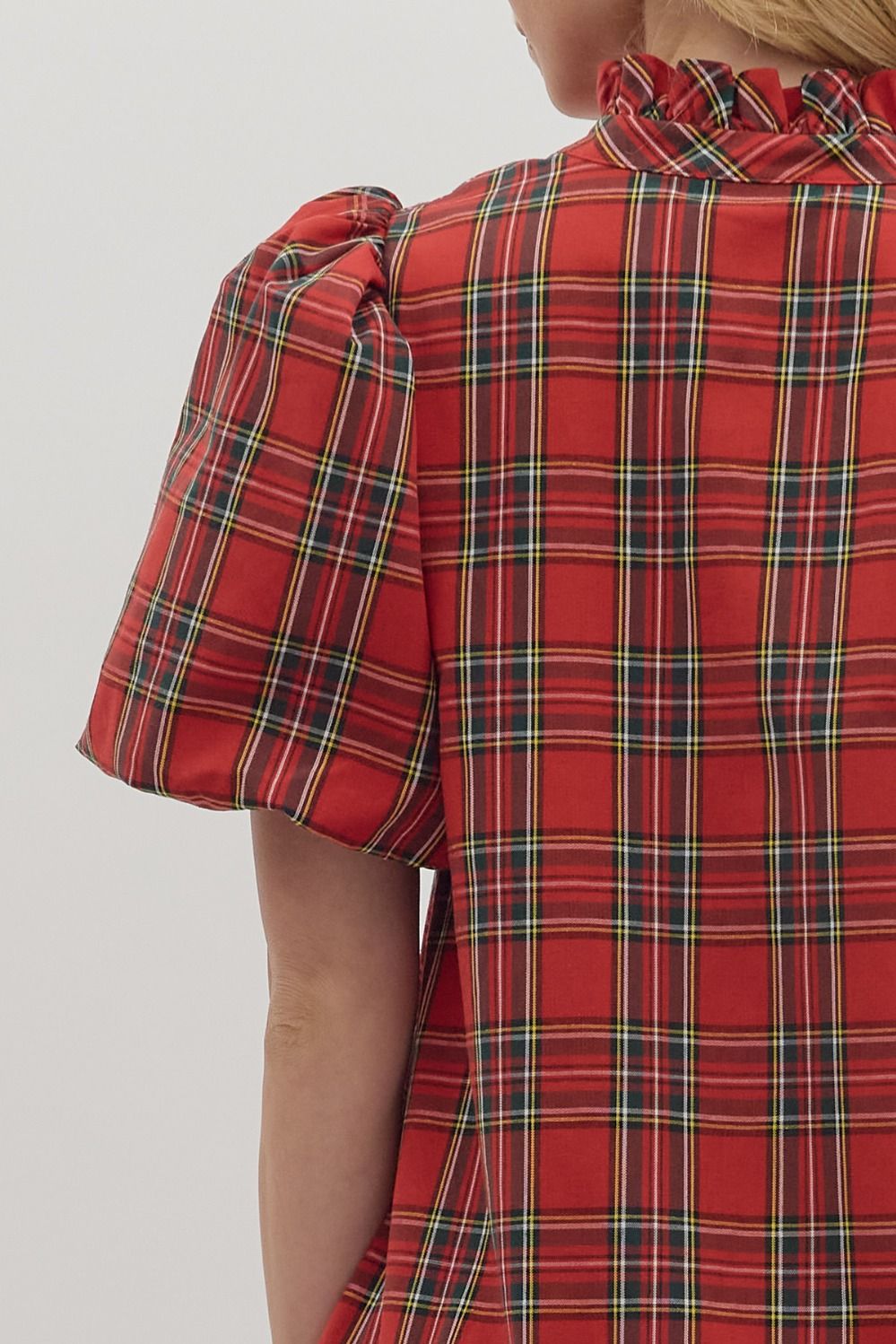 Checking It Twice Dress - Red