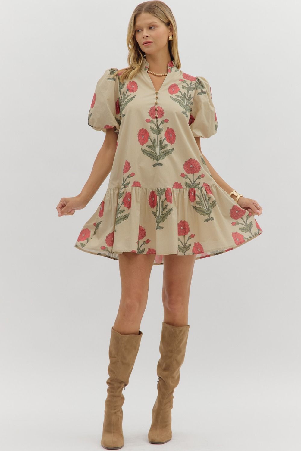 Room To Bloom Dress - Ecru