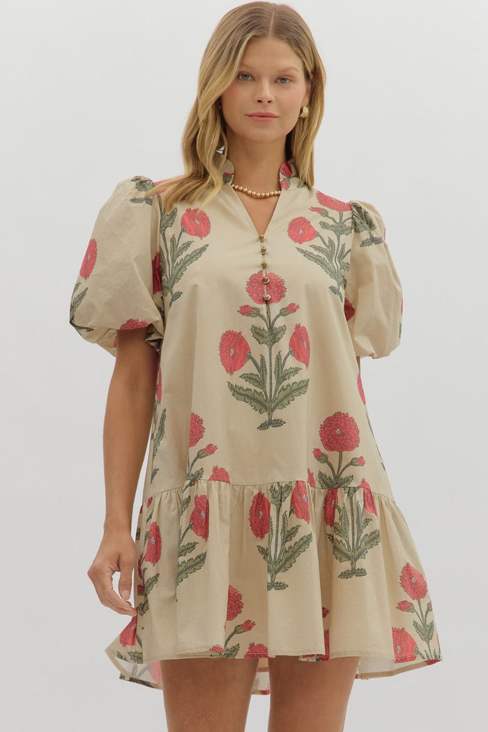 Room To Bloom Dress - Ecru
