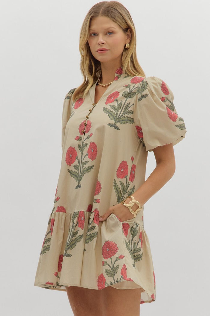 Room To Bloom Dress - Ecru