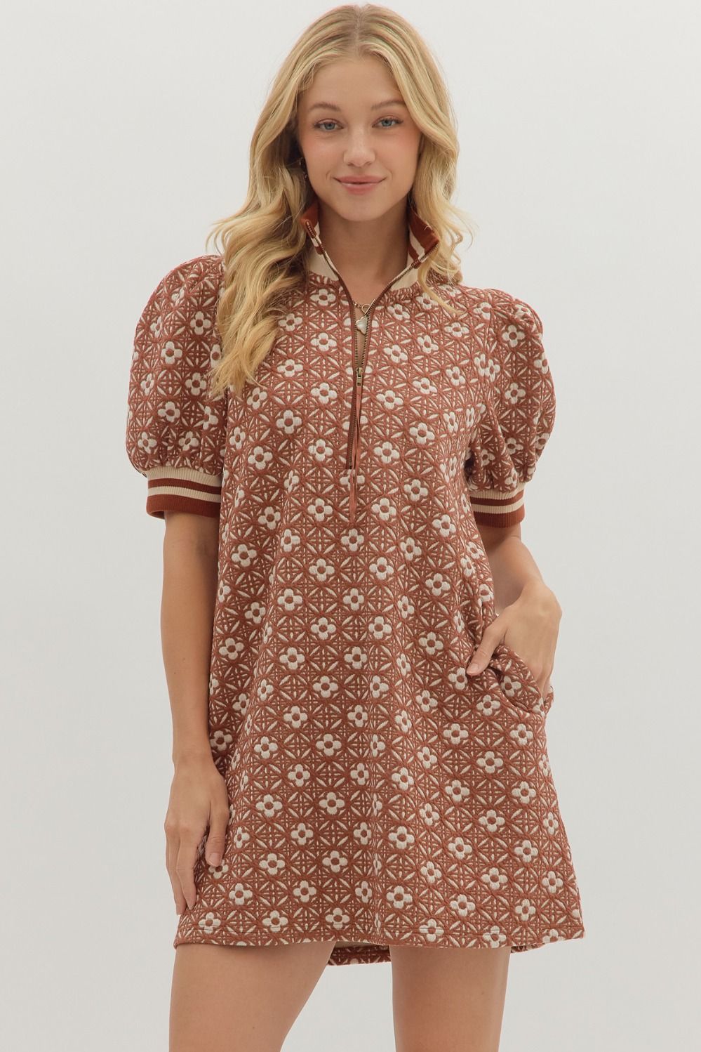 Let's Get It Started Dress - Rust