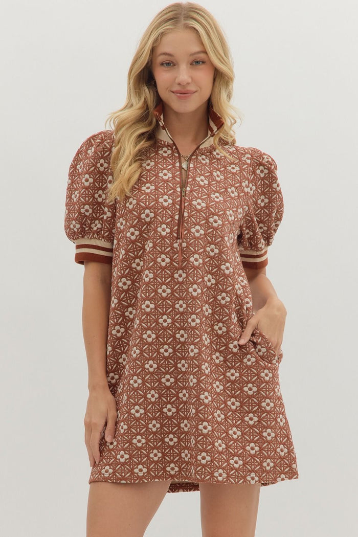 Let's Get It Started Dress - Rust