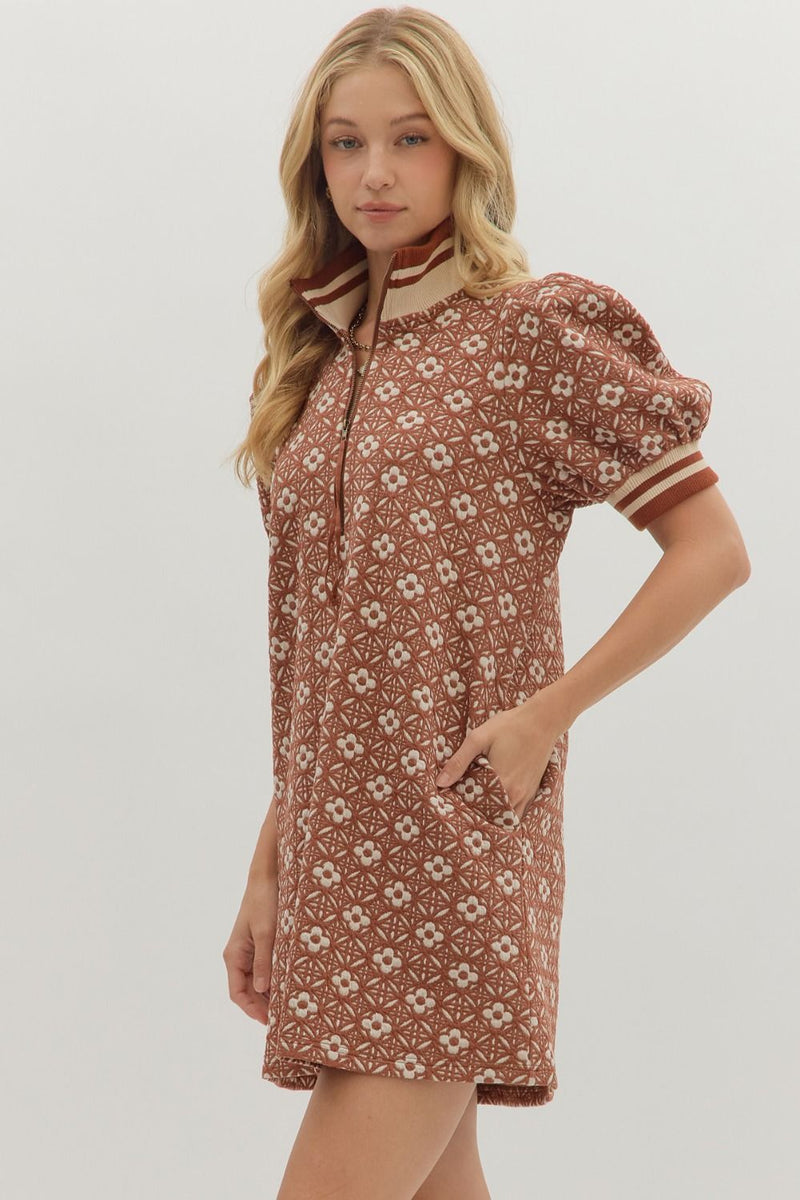 Let's Get It Started Dress - Rust