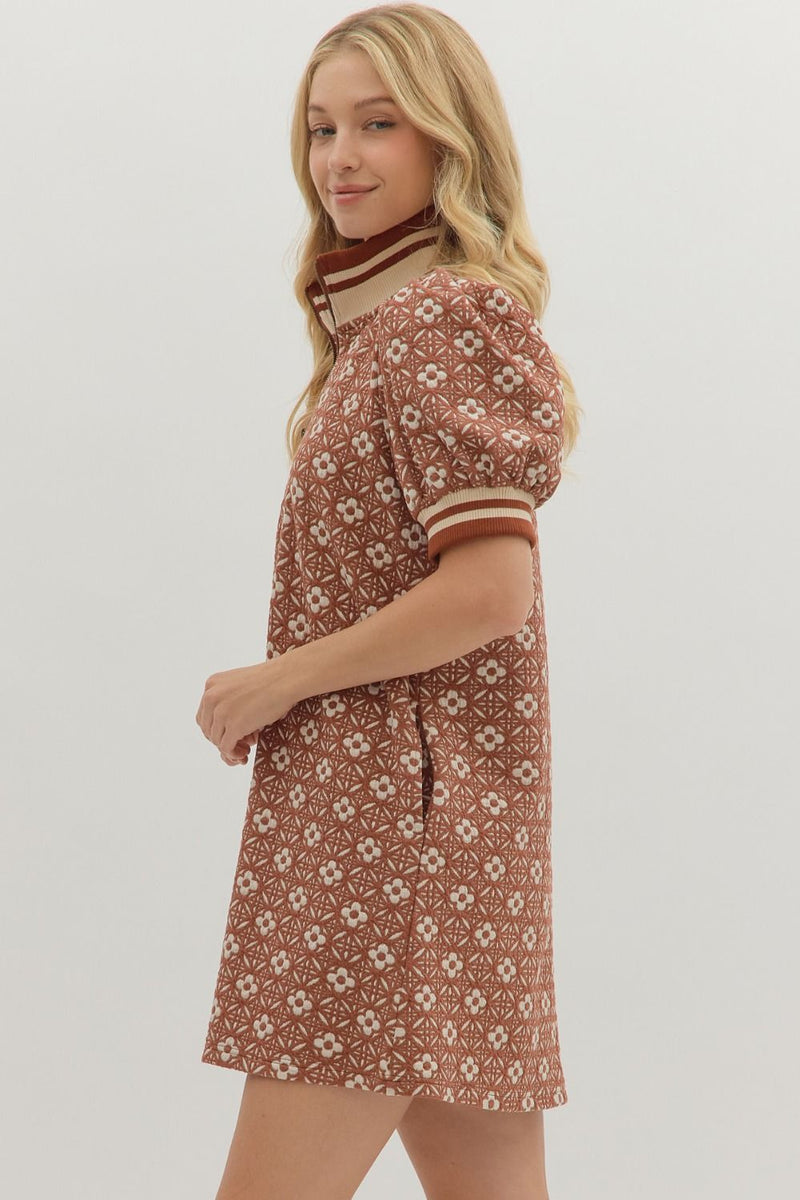 Let's Get It Started Dress - Rust