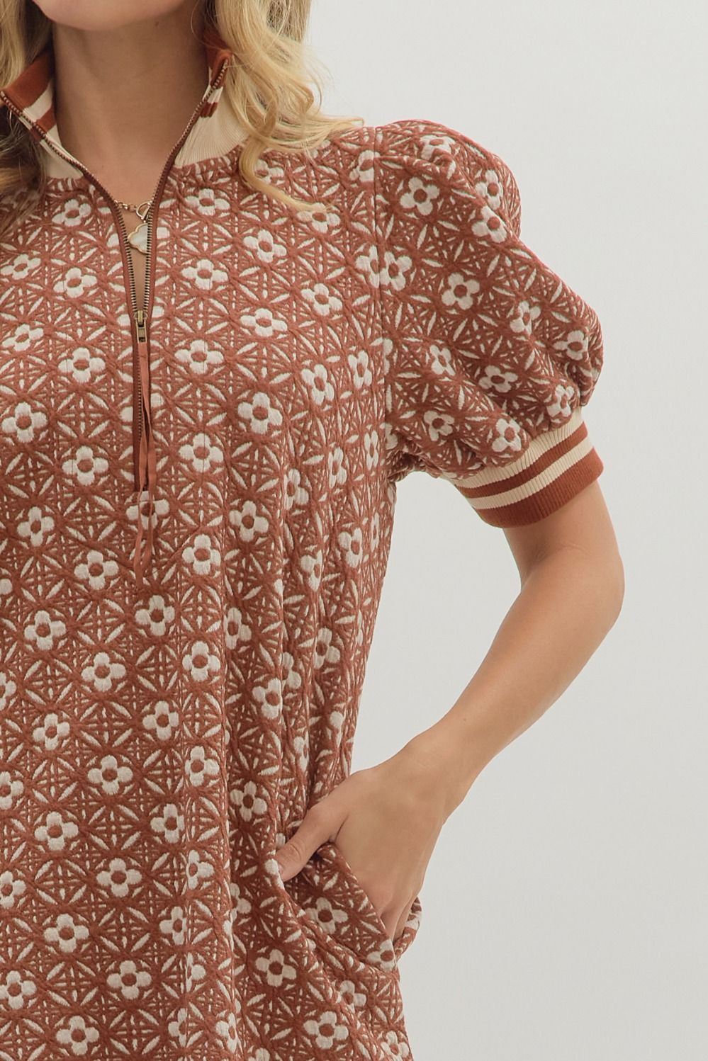 Let's Get It Started Dress - Rust