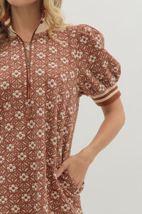 Let's Get It Started Dress - Rust